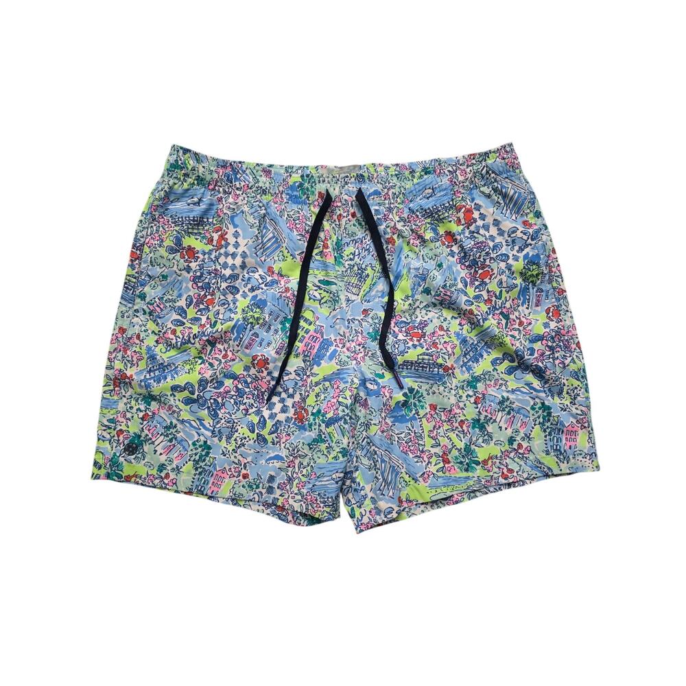 Lilly Pulitzer x Southern Tide Lilly Loves South Carolina Swim Trunks Size Large